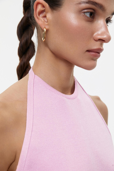 Топ вязаный с открытой спиной (L, барби) 2169