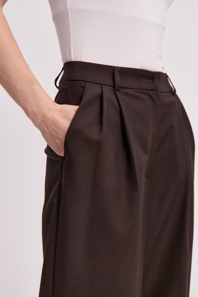 Брюки палаццо (коричневый) (M) 