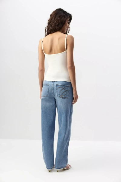 Топ трикотажный с кружевом (ванильный) (M) 