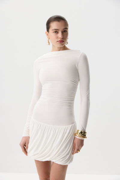 Платье с юбкой-баллон (Молочный) (M) 