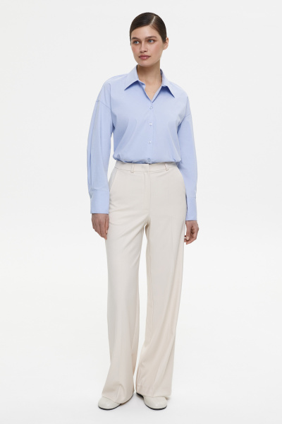 Рубашка свободного кроя (M/L, голубой) 1741