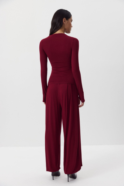 Джоггеры из вискозы (бордовый) (M/L) 