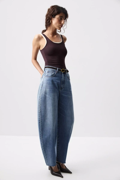 Джинсы Barrel Fit (винтажный синий) (S) 