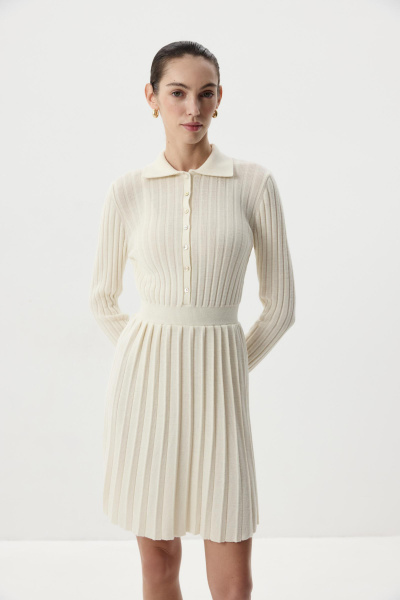 Платье-поло (Молочный) (M) 