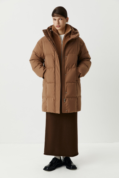 Полупальто утепленное (коричневый) (XS) 