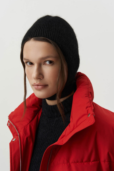 Чепчик из ангорской шерсти (черный) (one size) 