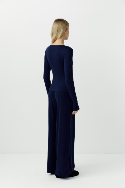 Брюки из мягкого трикотажа (темно-синий) (XS/S) 