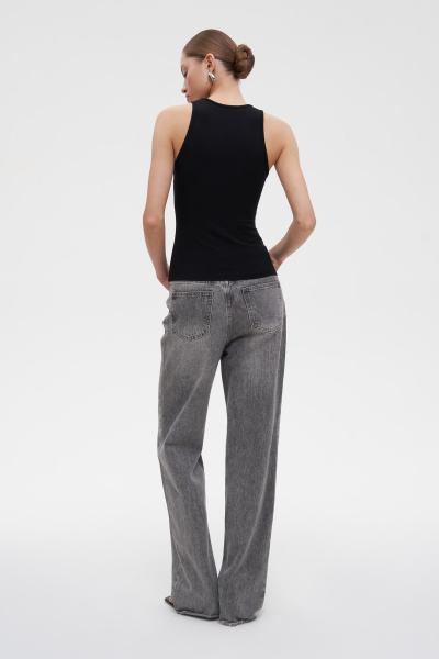 Топ из вискозы (S, черный) 2159