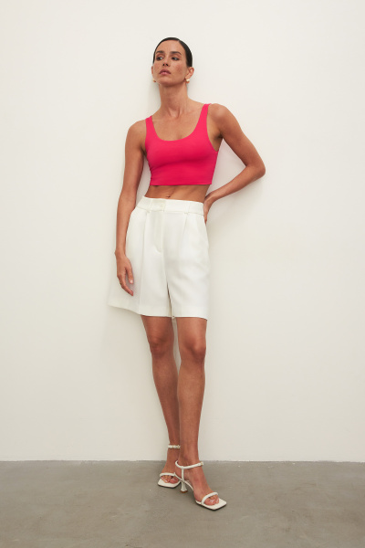 Кроп-топ трикотажный (XS, фуксия) 1742