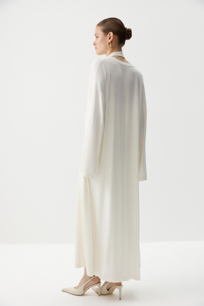Кардиган удлиненный из вискозы (Молочный) (one size) 