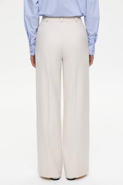 Брюки широкие со средней посадкой (L, светло-бежевый) 2870