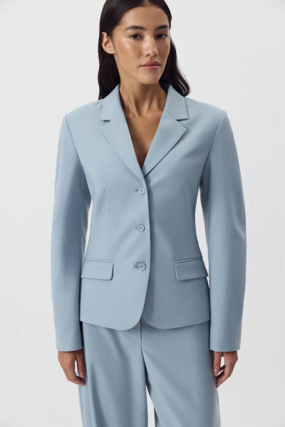 Жакет О-силуэта (серо-голубой) (M) 