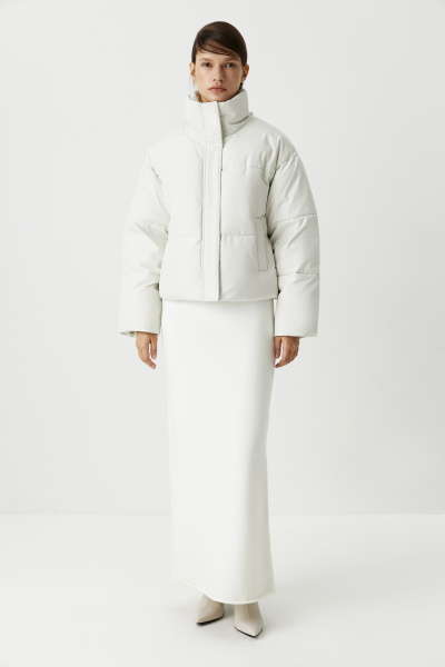 Куртка утепленная укороченная (молочный) (XS) 