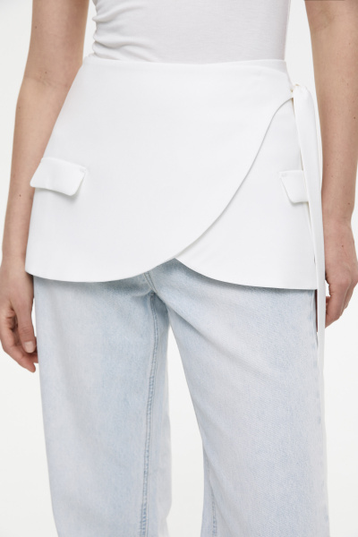 Юбка-пояс из костюмной ткани (M/L, молочный) 