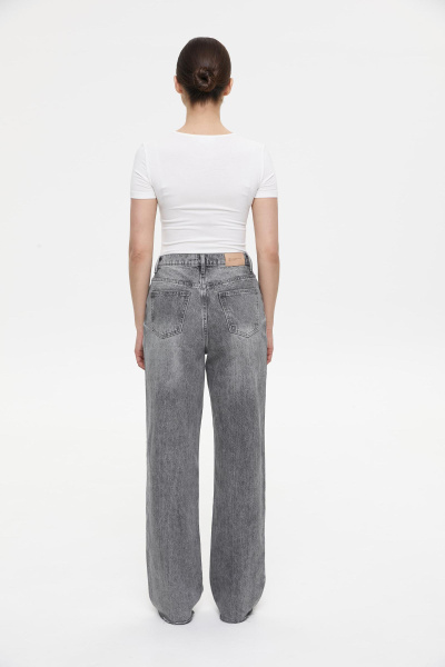 Джинсы с необработанным низом/Denim pants with raw edge (27/S, светло-серый/light grey) 2773
