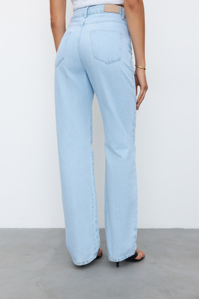 Джинсы прямые/Denim straight pants (29/L, голубой/light blue) 