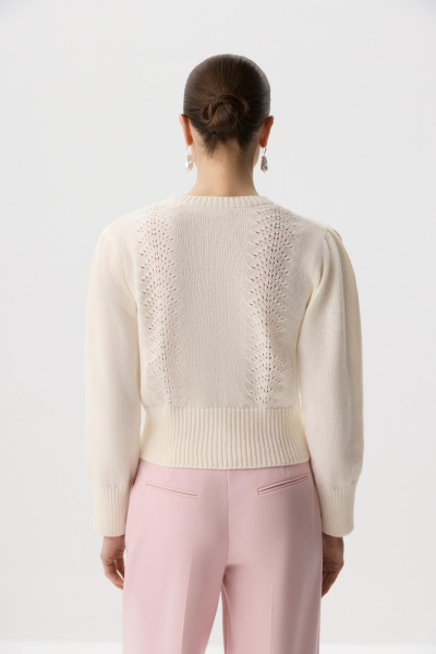 Кардиган с декоративным узором (молочный) (M) 