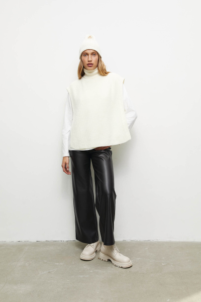 Манишка удлиненная (one size, молочный) 