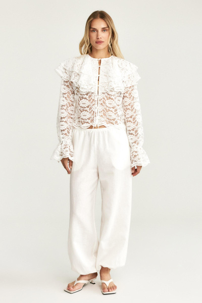 Блузка из кружева (молочная) (M) 