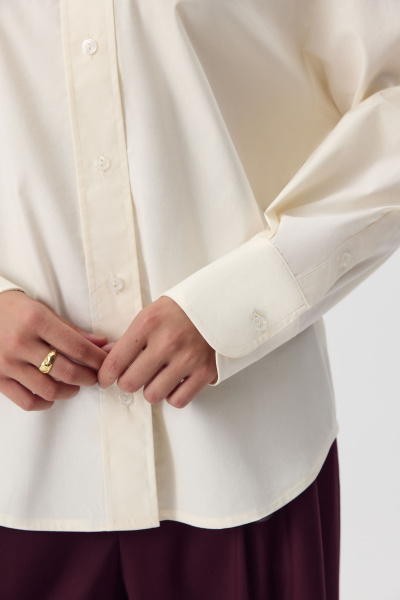 Рубашка из мягкого хлопка (сливочный) (M/L) 