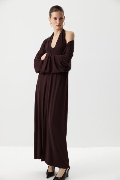 Кардиган удлиненный из вискозы (Шоколадный) (one size) 