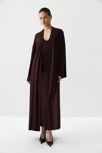 Кардиган удлиненный из вискозы (Шоколадный) (one size) 