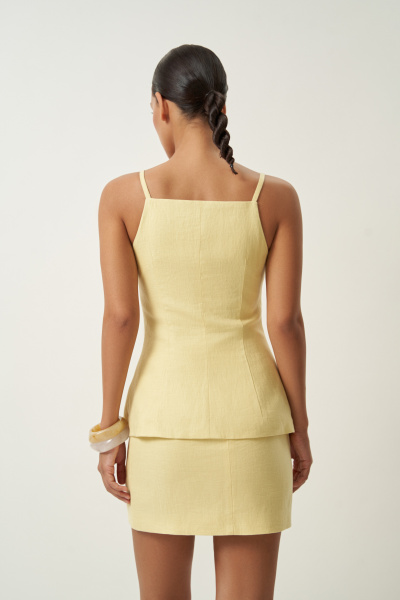 Топ-жилет изо льна (желтый) (M) 