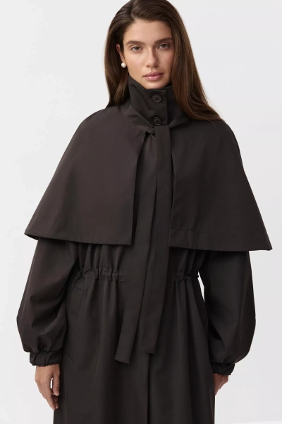 Тренч с водоотталкивающей пропиткой (шоколадный) (M/L) 