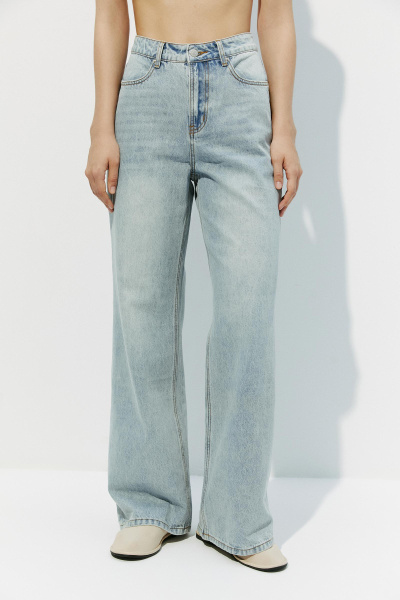 Джинсы с высокой посадкой/Denim pants with high waist (27/S, светло-голубой/light blue) 2869