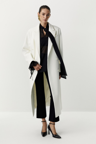 Блуза в стиле бохо из шифона (Черный) (XS) 