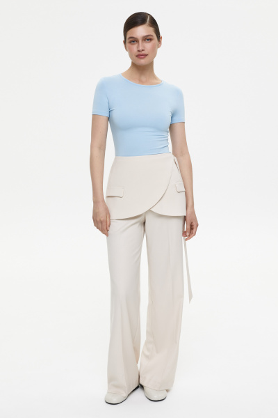 Юбка-пояс из костюмной ткани (M/L, светло-бежевый)