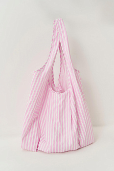 Сумка-тоут в полоску (розовый)