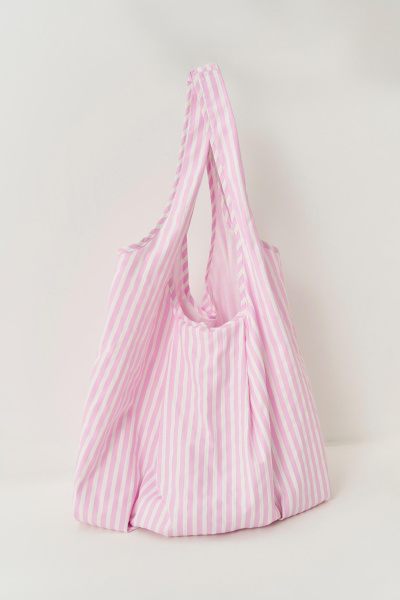 Сумка-тоут в полоску (розовый) (one size) 