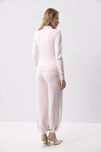 Джемпер с воротником-стойкой (Розовый) (M) 