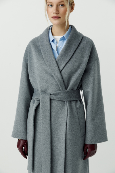 Пальто-халат (серый меланж) (XS/S) 