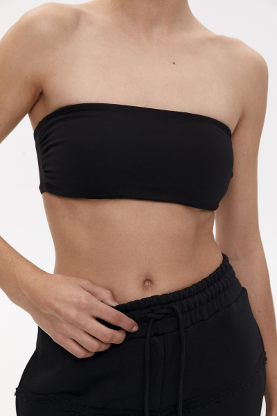 Топ-бандо трикотажный (L, черный) 2159