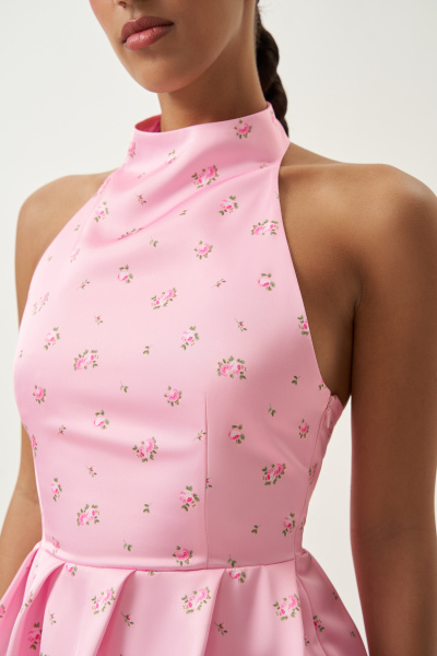 Блузка типа "топ" с принтом (розовый) (M)