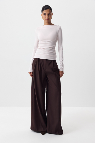 Лонгслив из кашемира с лиоцеллом (нежно-розовый) (M) 