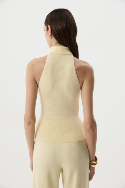 Топ-халтер вязаный (Ванильный) (M) 