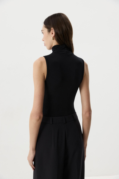 Боди  с воротником-стойкой (Черный) (M) 