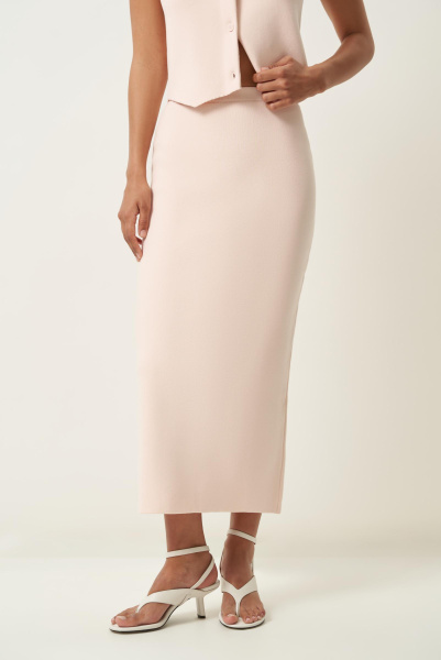 Юбка вязаная карандаш (кремовый) (M)