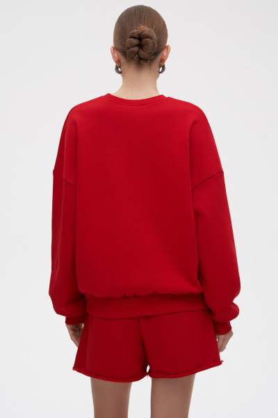 Свитшот базовый из футера (M/L, алый) 2202