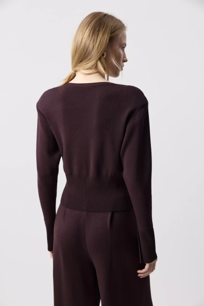 Кардиган с акцентными плечами (Шоколадный) (M/L) 