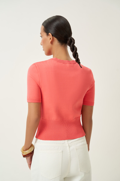 Кардиган с фестонами (лососевый) (M/L) 