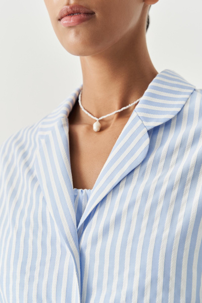 Рубашка в полоску (голубой) (XS/S)