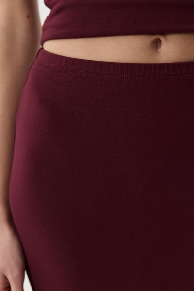 Юбка прямая из вискозы (Винный) (M) 