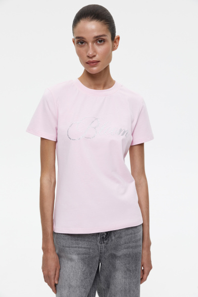 Футболка со стразами Bloom (XS, барби) 2169