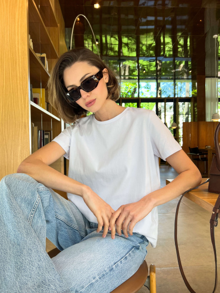 Футболка базовая (XS, белый)