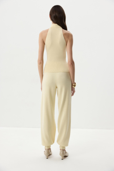 Топ-халтер вязаный (Ванильный) (M) 