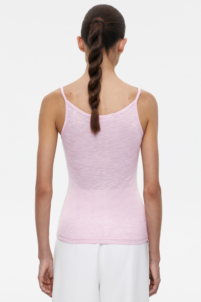 Топ из полупрозрачного трикотажа (L, розовый) 2128